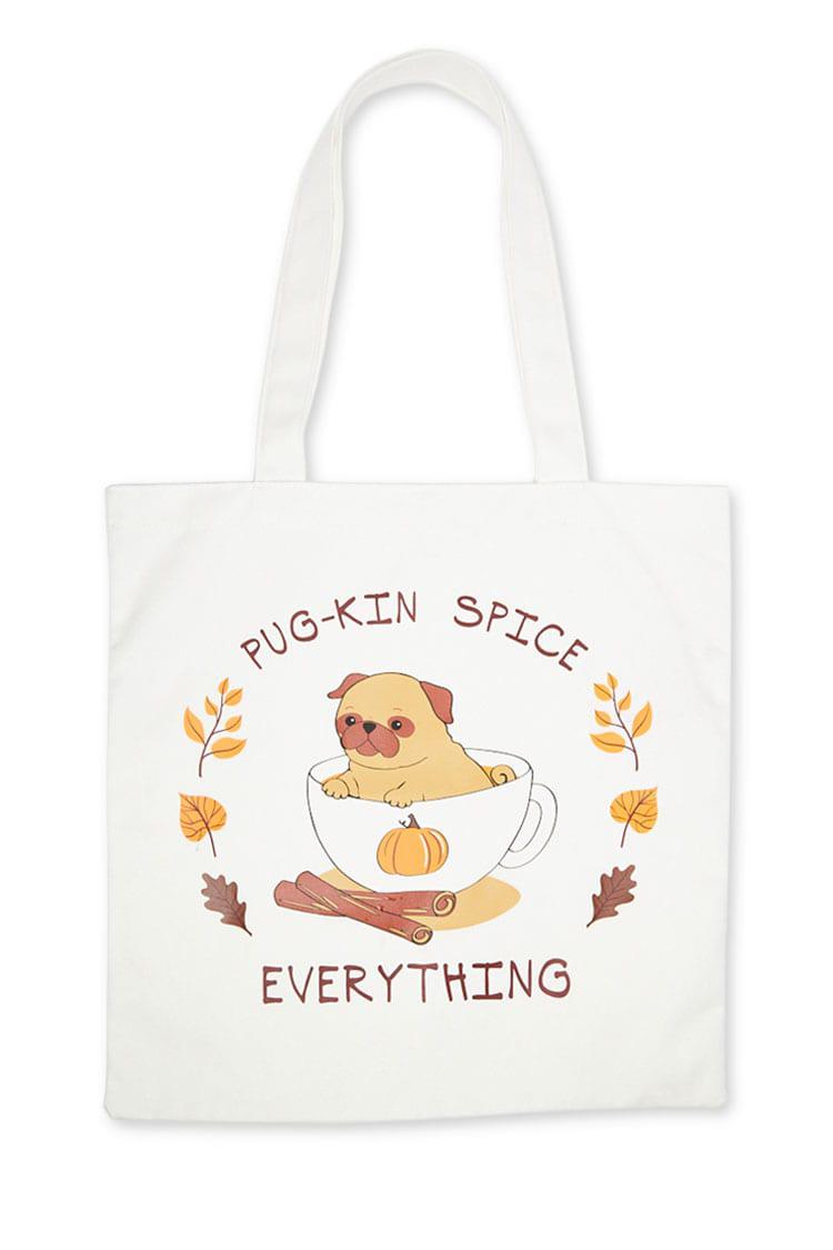 pug tote bag