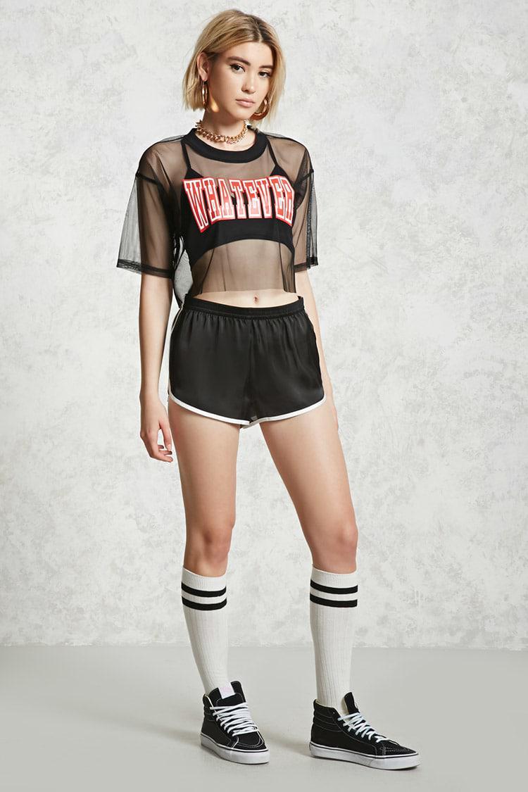 forever 21 mesh crop top