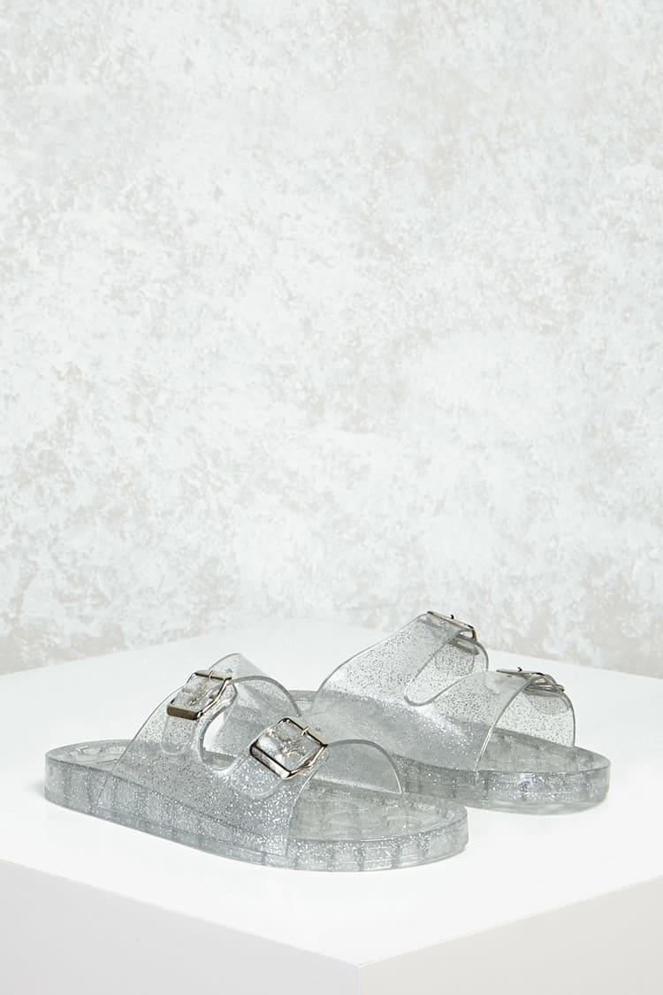 clear jelly slide sandals