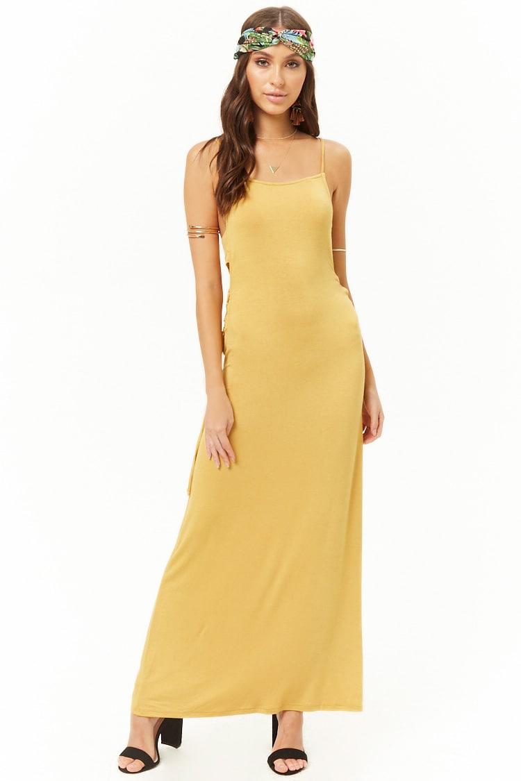 forever 21 yellow long dress