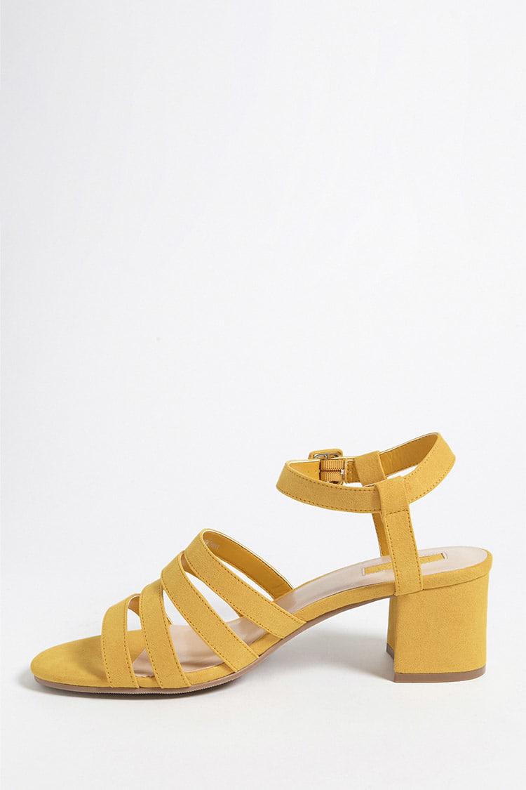 faux suede block heels forever 21