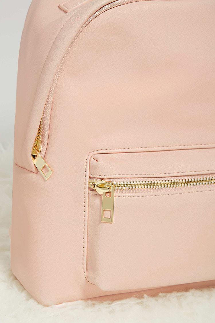 light pink leather mini backpack