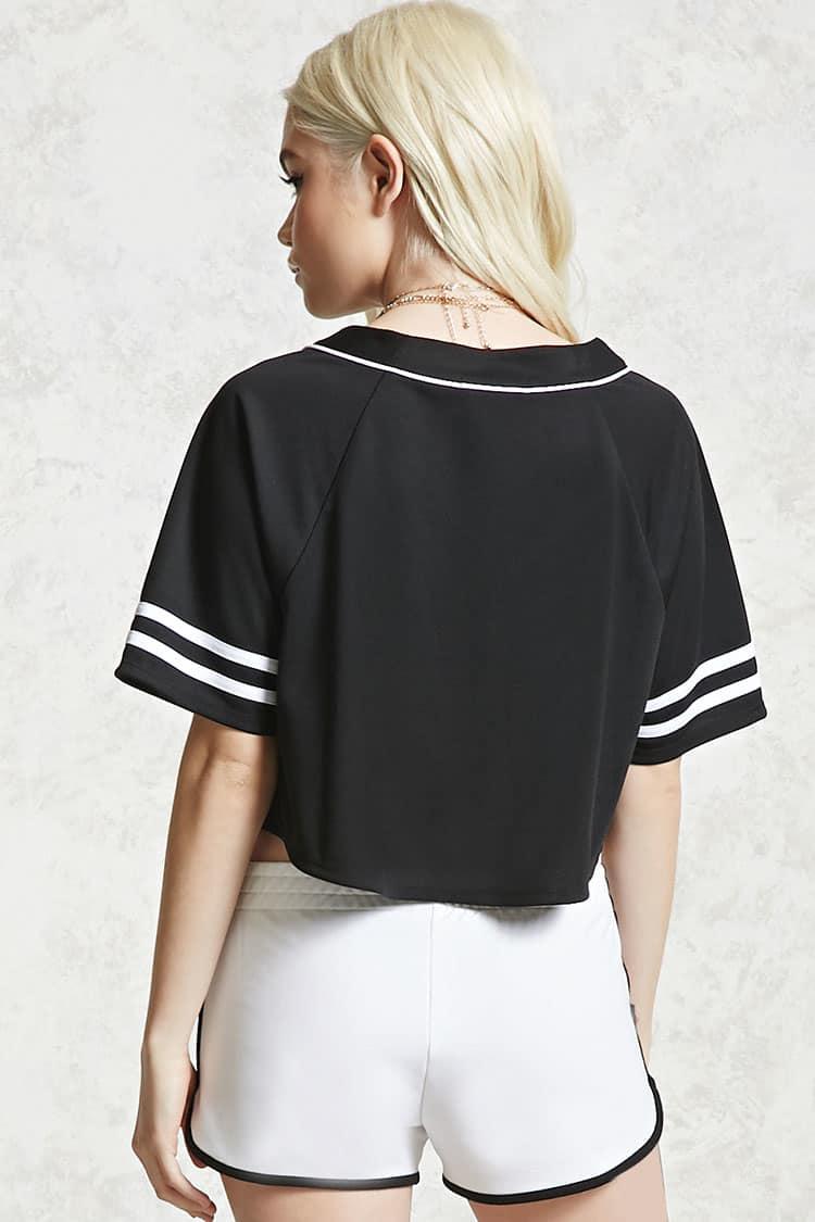 baseball jersey crop top