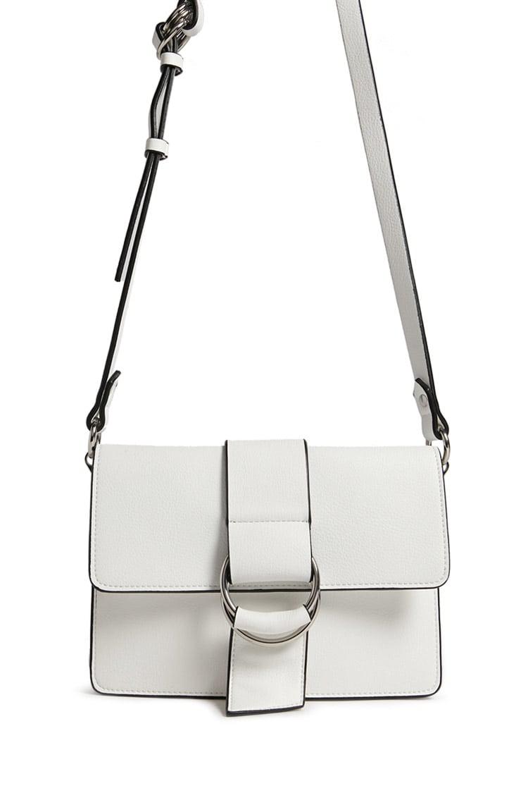 Forever 21 Faux Leather Crossbody Bag in White - Lyst