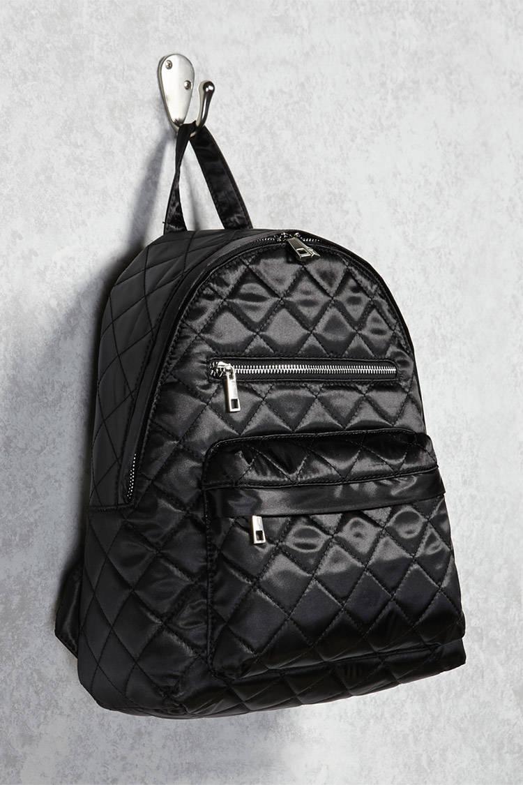 black satin backpack