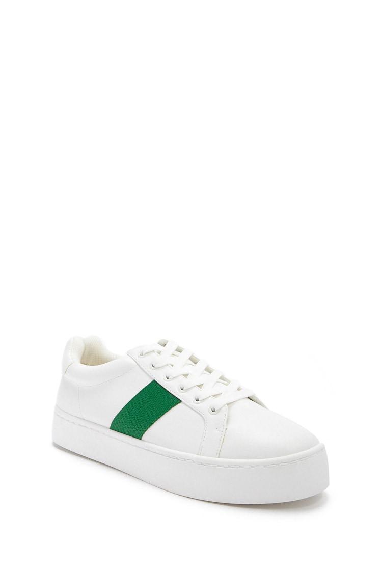 green platform sneakers