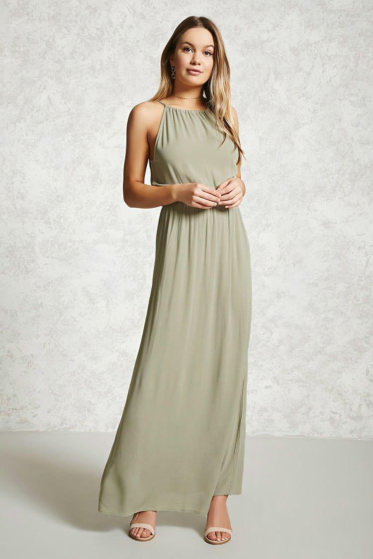 light olive dress