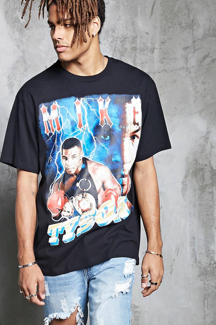 Mike Tyson Graphic Tee in Black 