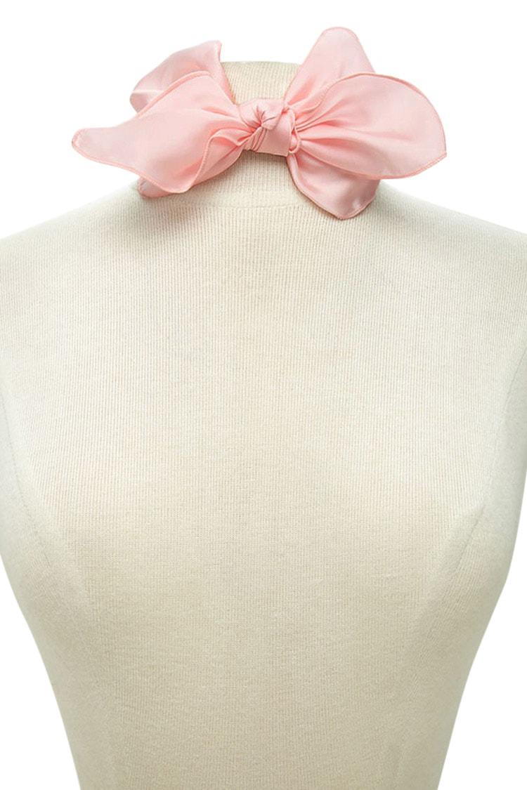 pink bow choker