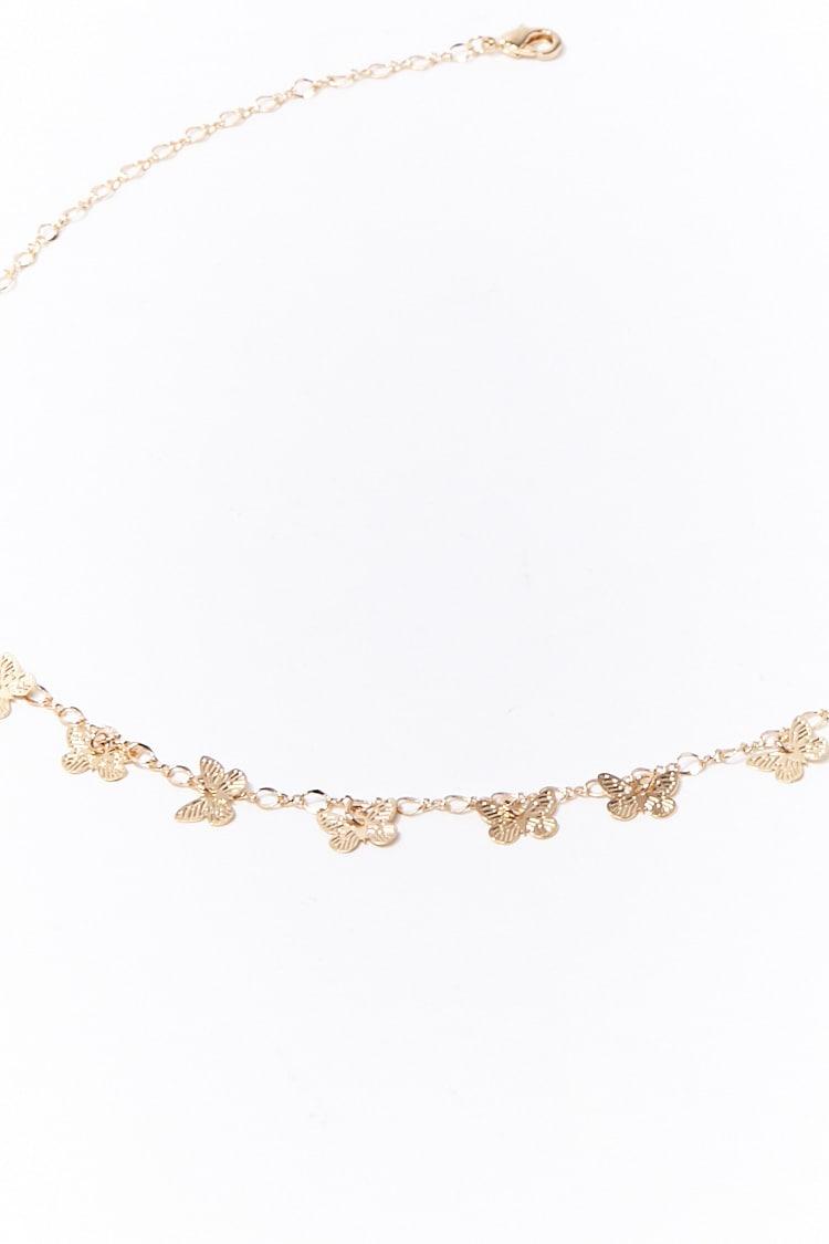 Download Forever 21 Butterfly Charm Necklace In Gold Metallic Lyst