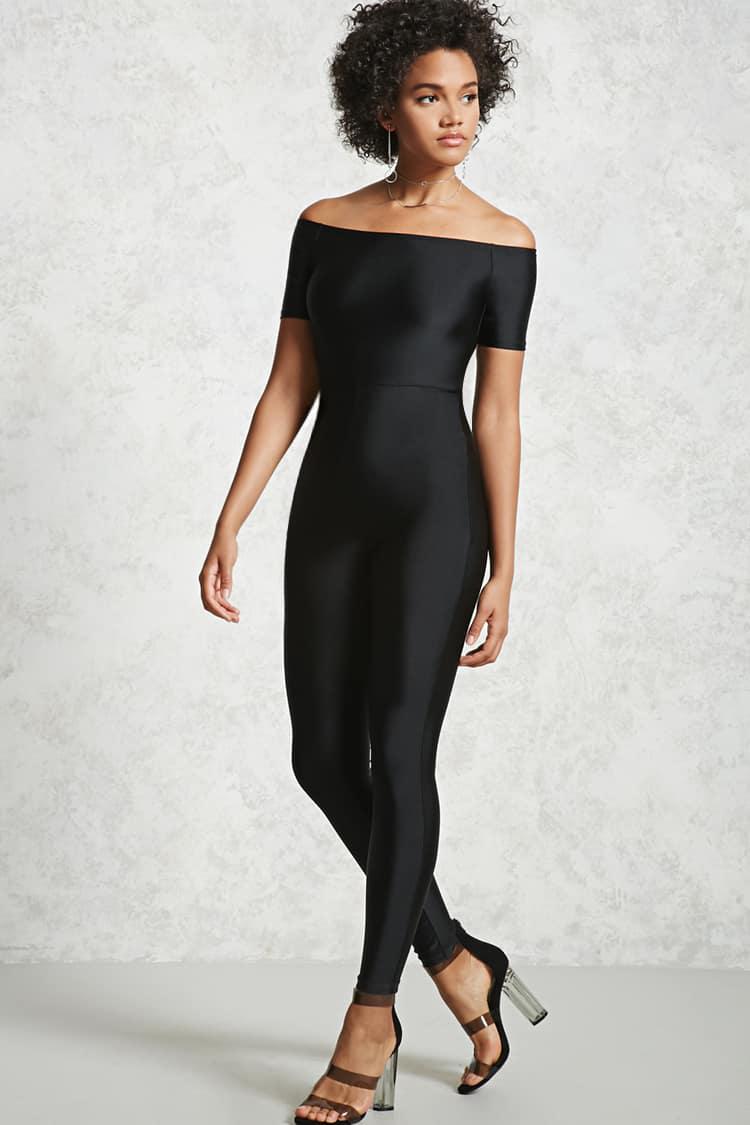 Off the shoulder jumpsuit forever 21 sale