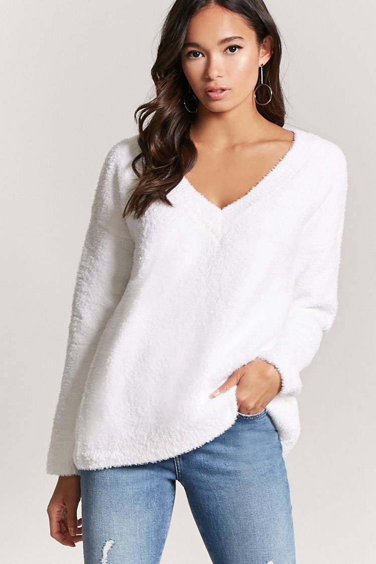 fur white sweater