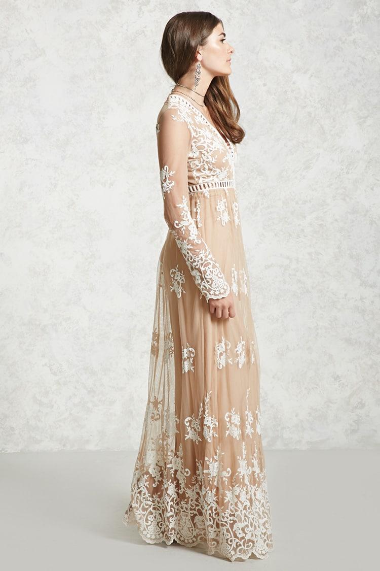 Forever 21 Embroidered Maxi Dress Store ...
