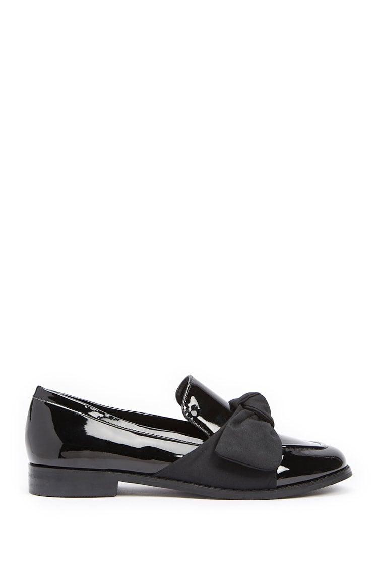 faux patent leather loafers