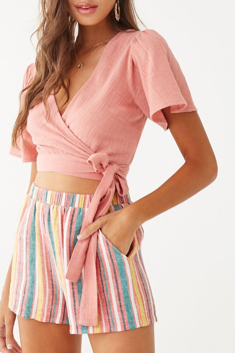 forever 21 wrap crop top