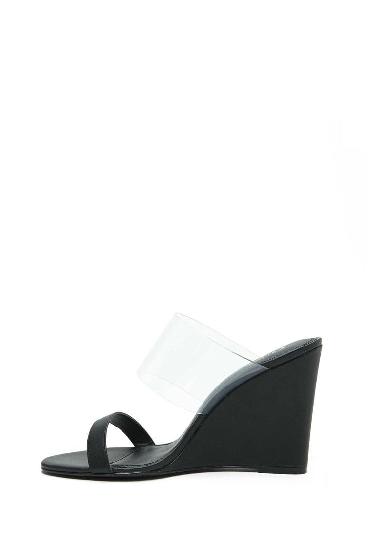 black clear wedges