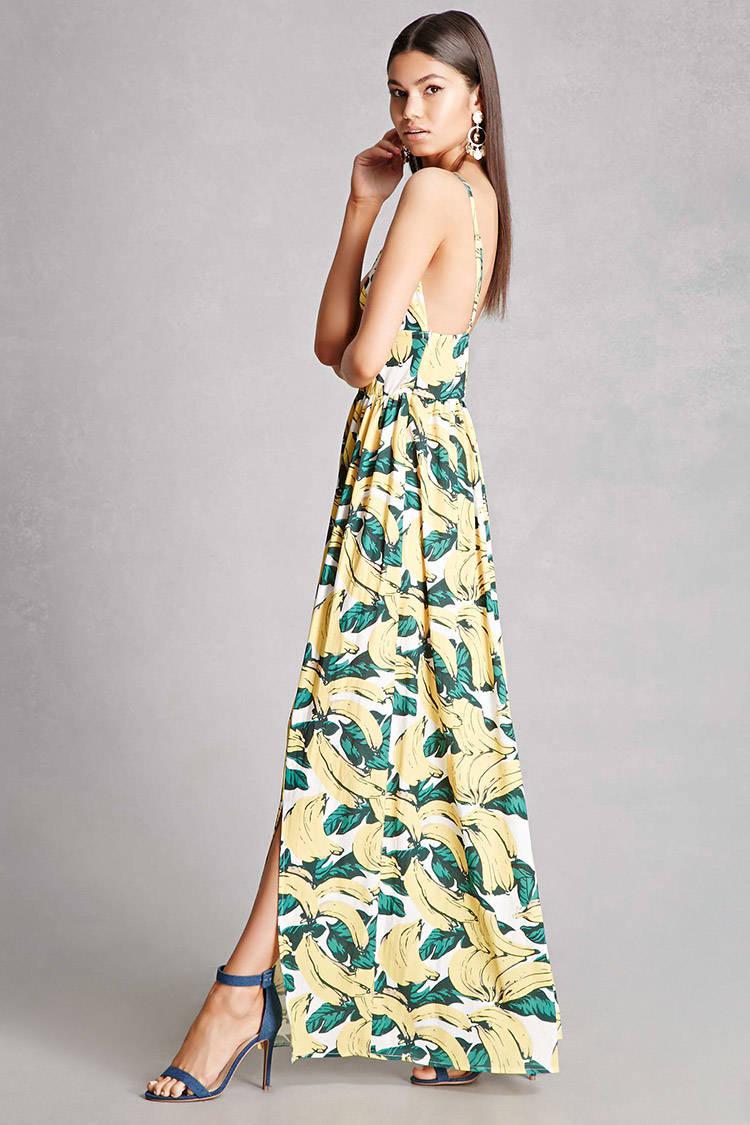 banana maxi dress