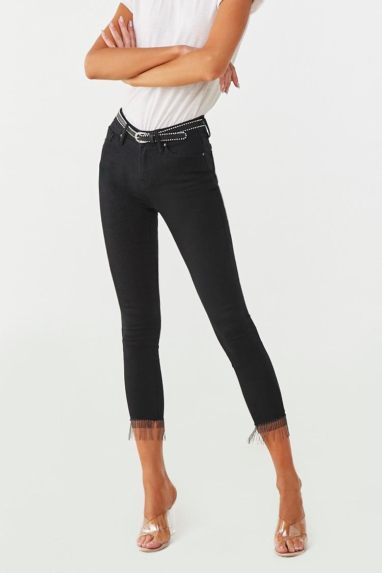 capri jeans with fringe
