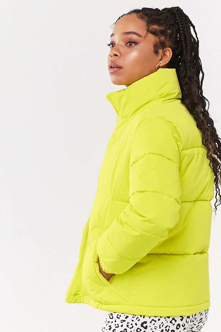 lime puffer jacket