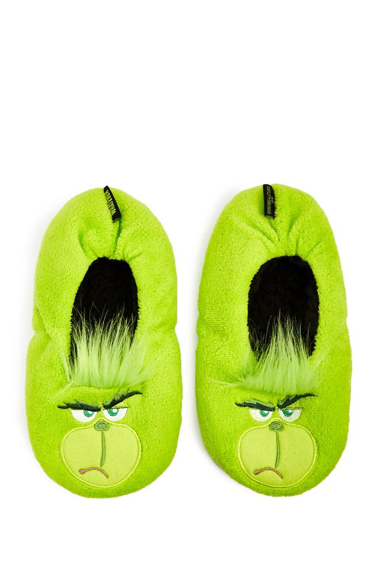 Forever 21 The Grinch Slippers in Green 