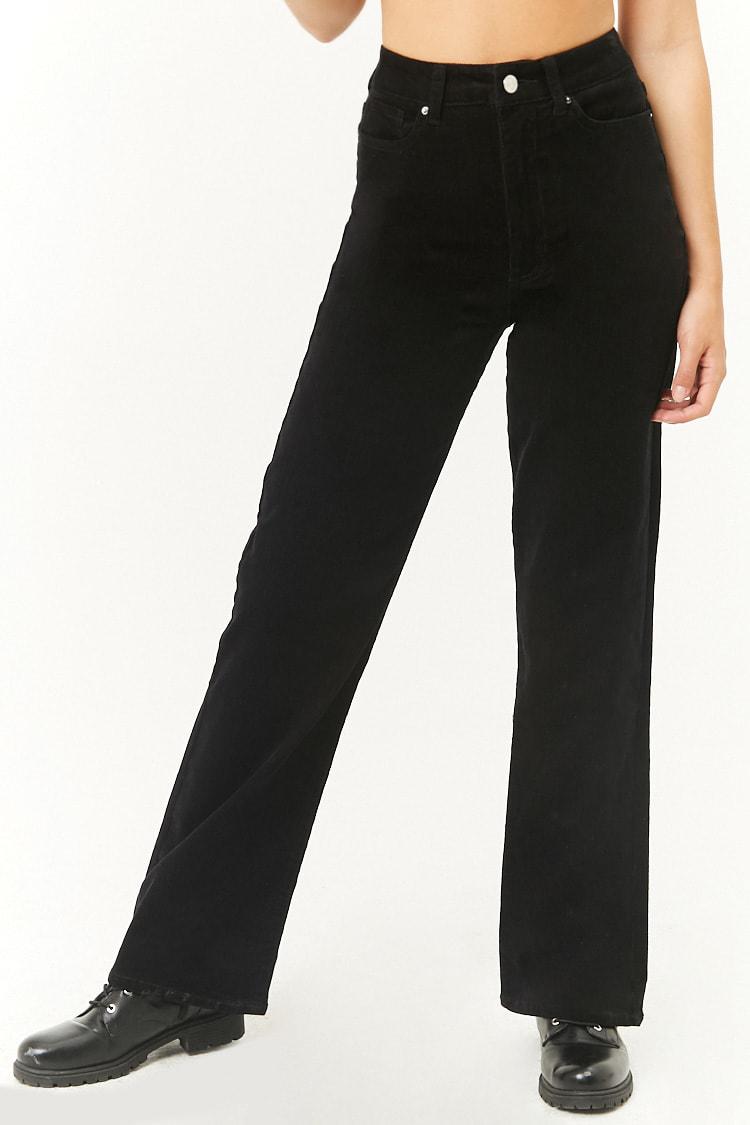Forever 21 High-waist Corduroy Pants in Black - Lyst