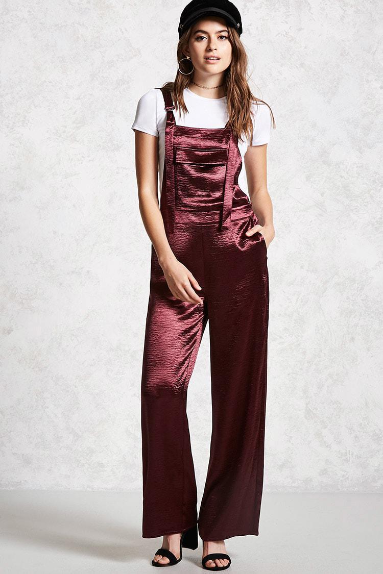satin dungarees