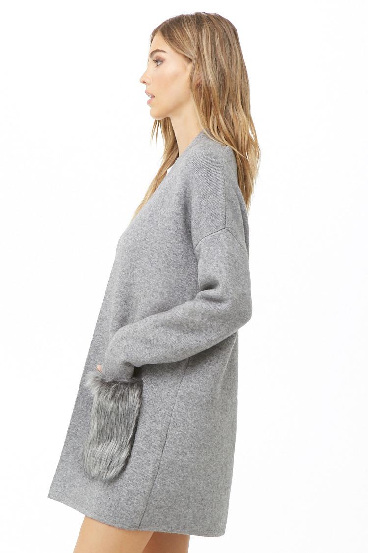 fur pocket sweater