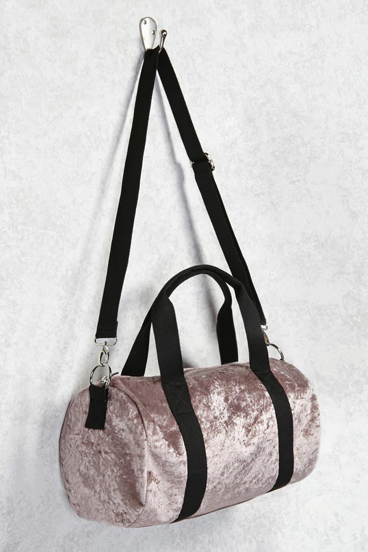 Forever 21 Crushed Velvet Duffle Bag in 