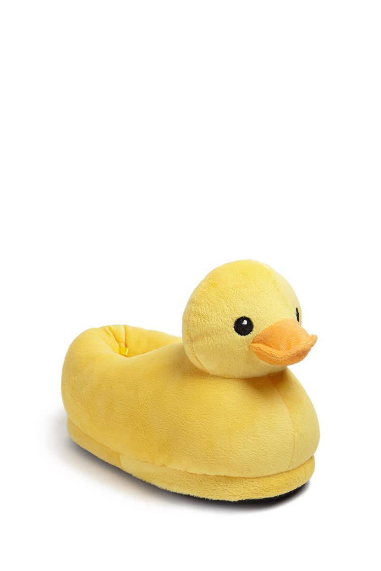 yellow plush slippers