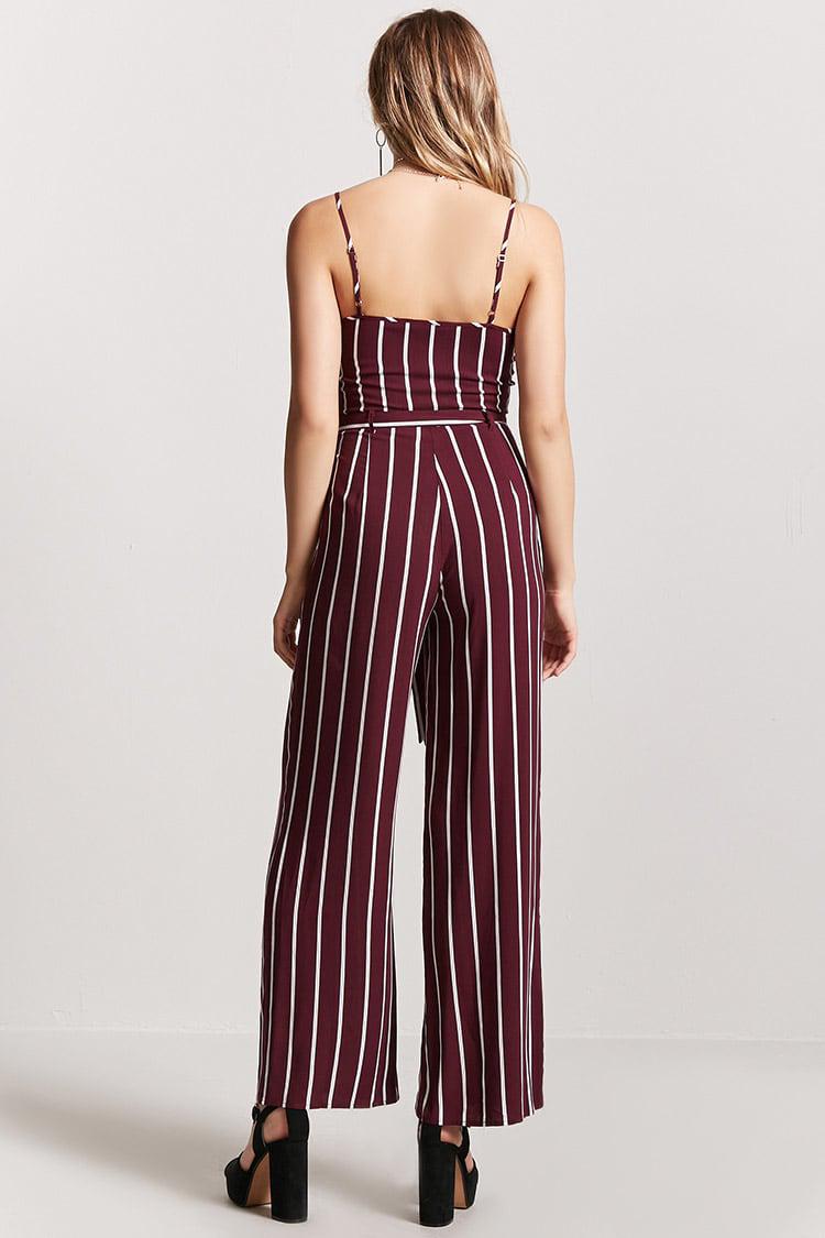 forever 21 burgundy jumpsuit