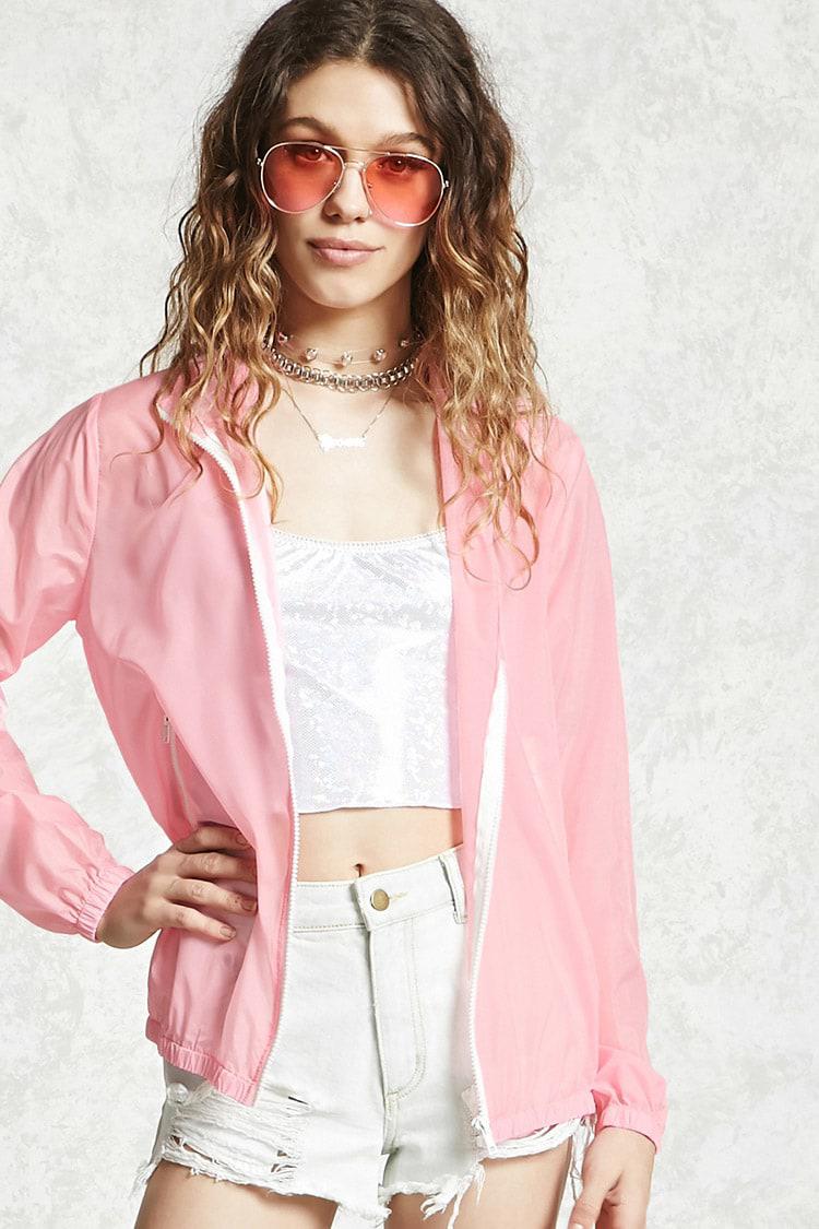 pink sheer jacket