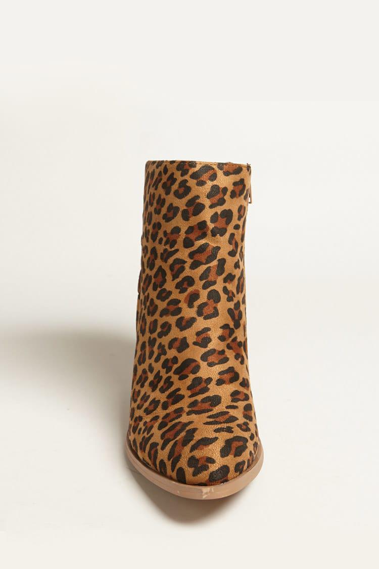 leopard ankle boots forever 21