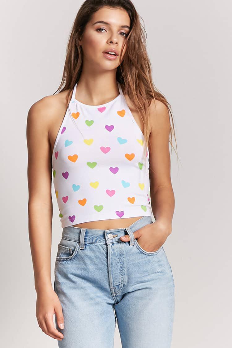 white halter top forever 21