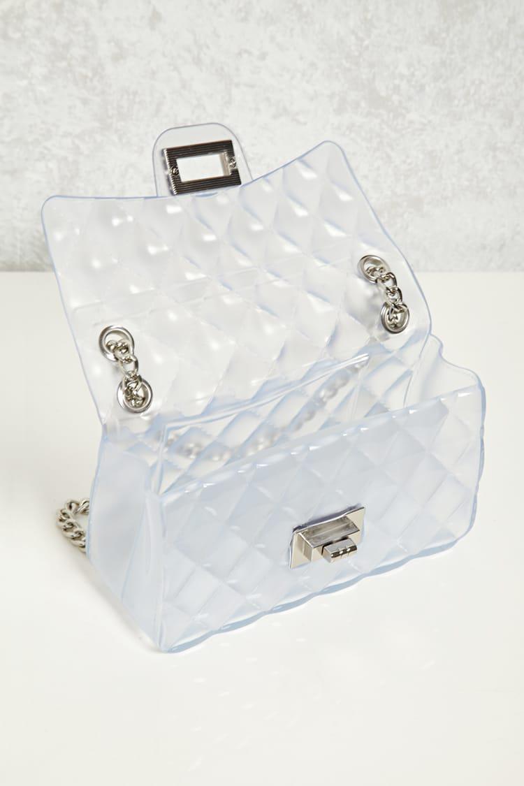 Forever 21 Clear Quilted Crossbody - Lyst