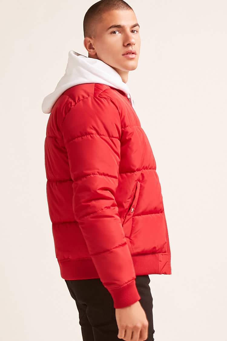 Forever 21 Red Puffer Jacket Flash 