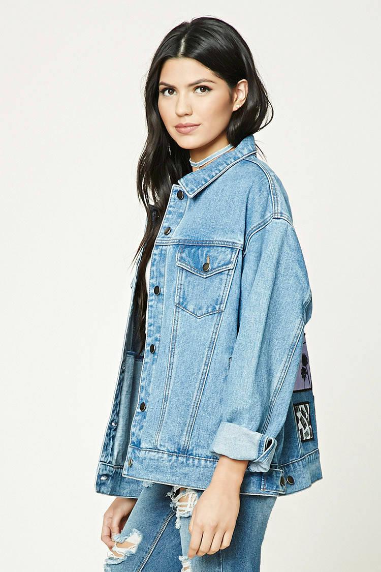 forever 21 oversized denim jacket