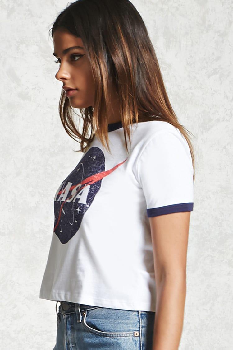 Cotton Nasa Graphic Ringer Tee 