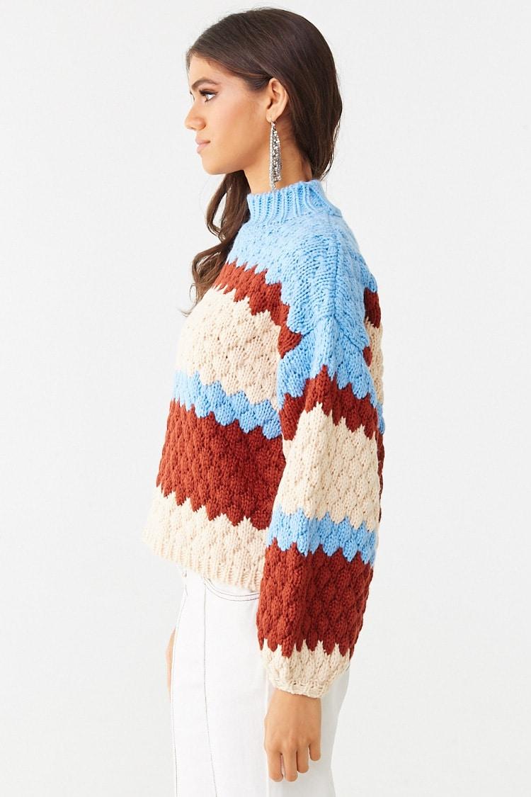 rust mock neck sweater