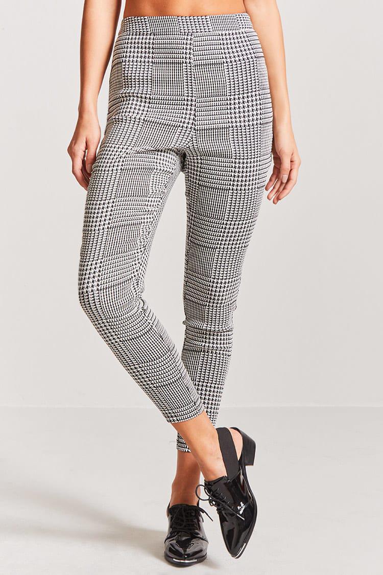Forever 21 Synthetic Glen Plaid Ponte Pants - Lyst