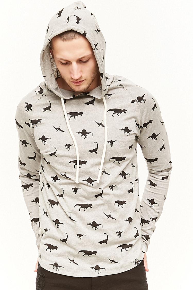 dinosaur print hoodie