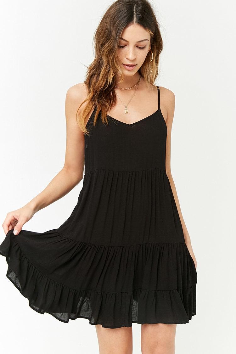 Forever 21 Lace-up Tiered Dress in 