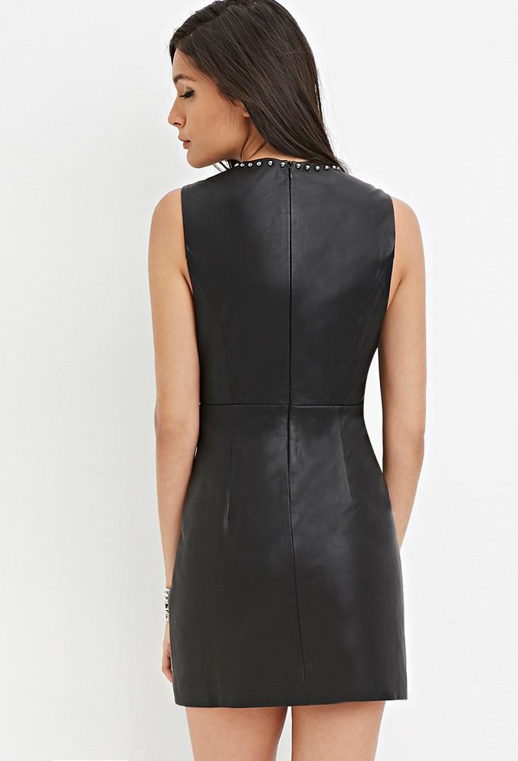 forever 21 leather dress