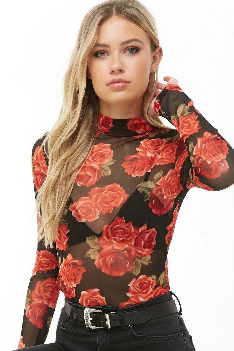 Sheer rose top Clearance