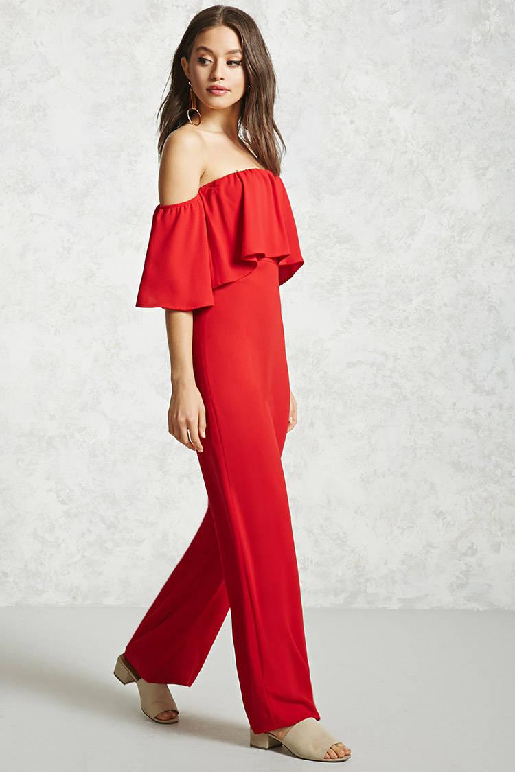 off the shoulder jumpsuit forever 21