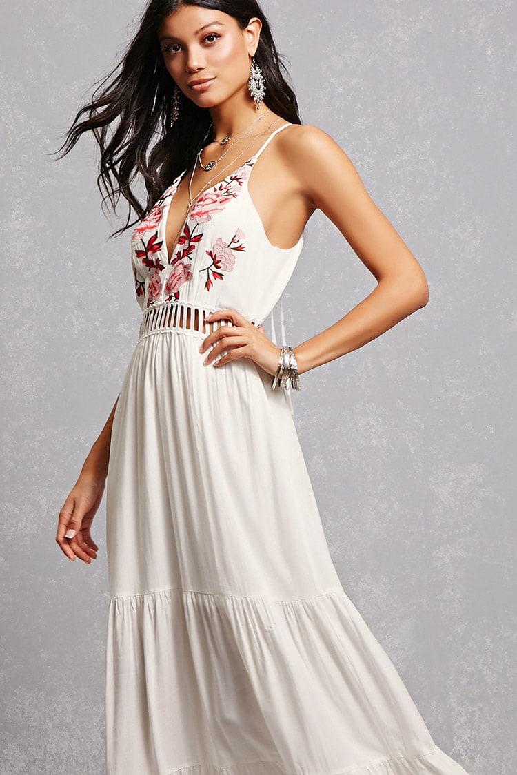 soieblu embroidered maxi dress