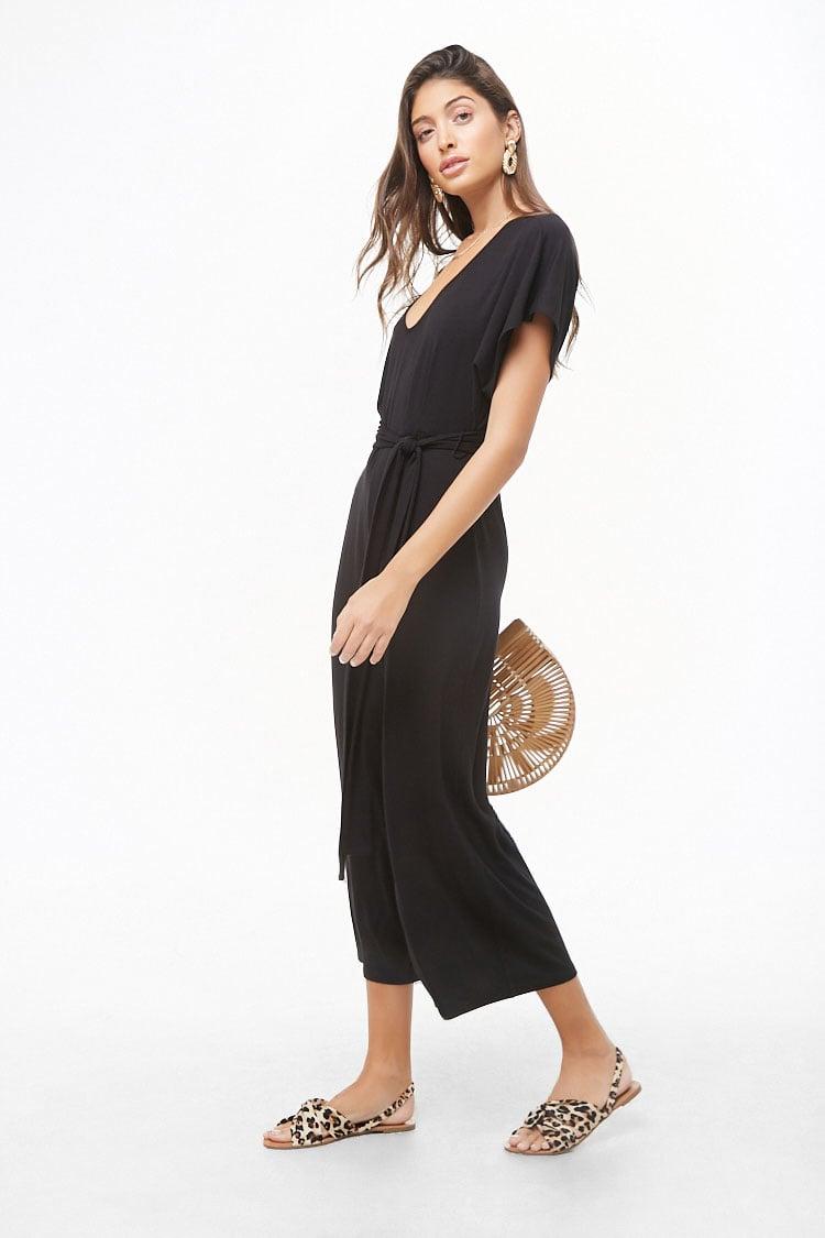 v neck wide leg jumpsuit