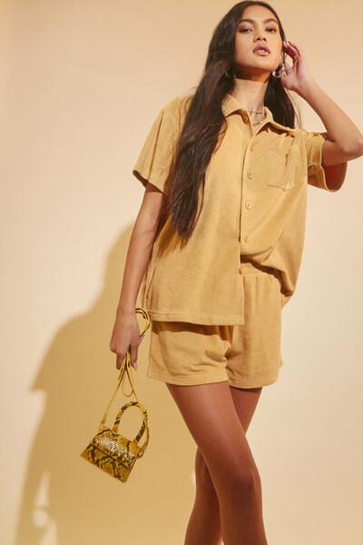 Cotton Terry Cloth Shirt \u0026 Shorts Set 