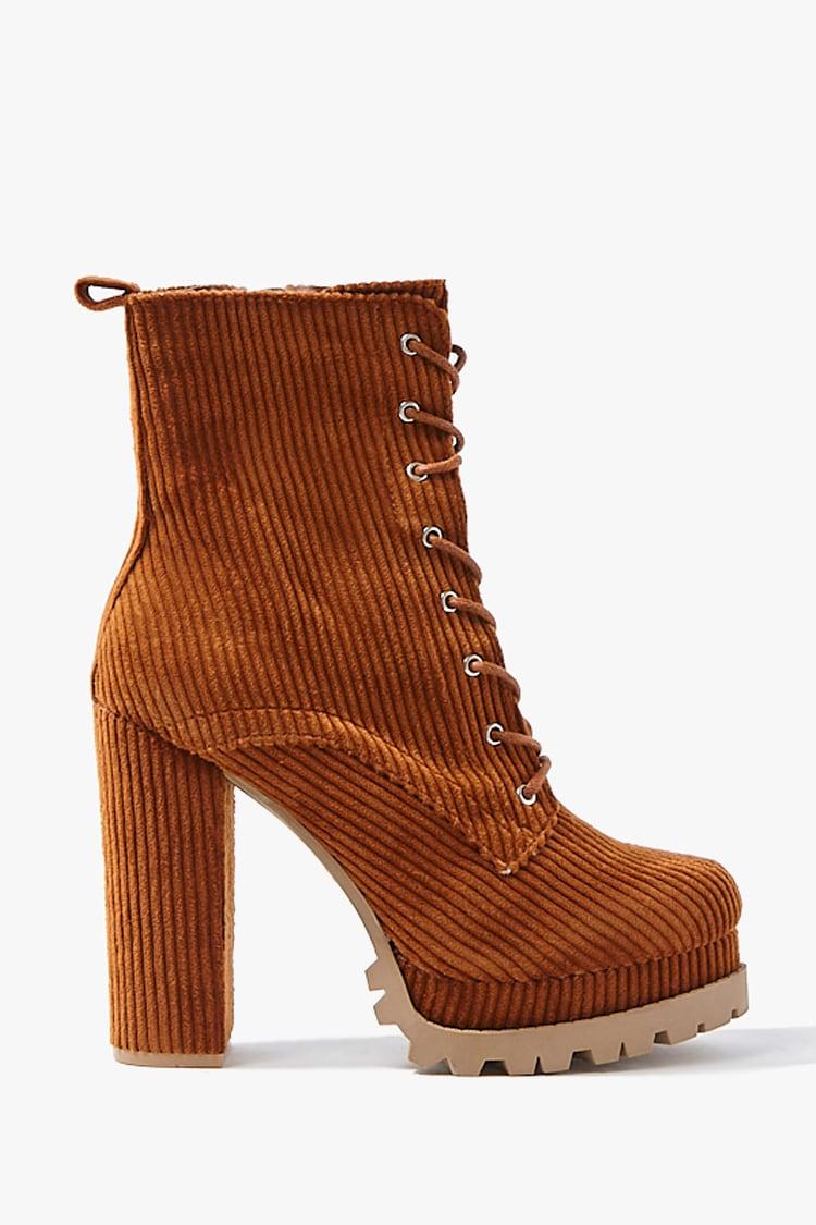 Tan platform booties Clearance