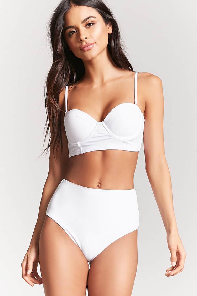 white high waisted bikini