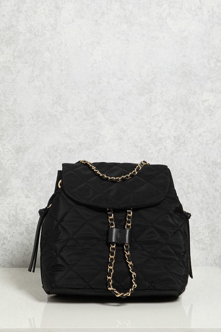 quilted chain backpack